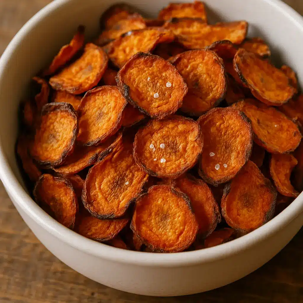 Fresh homemade Salt & Vinegar Carrot Chips in bowl