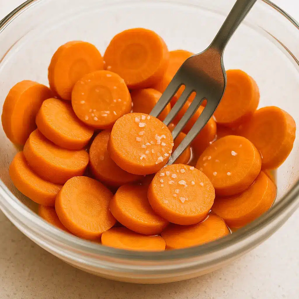 Sliced carrots seasoned for Salt & Vinegar Carrot Chips