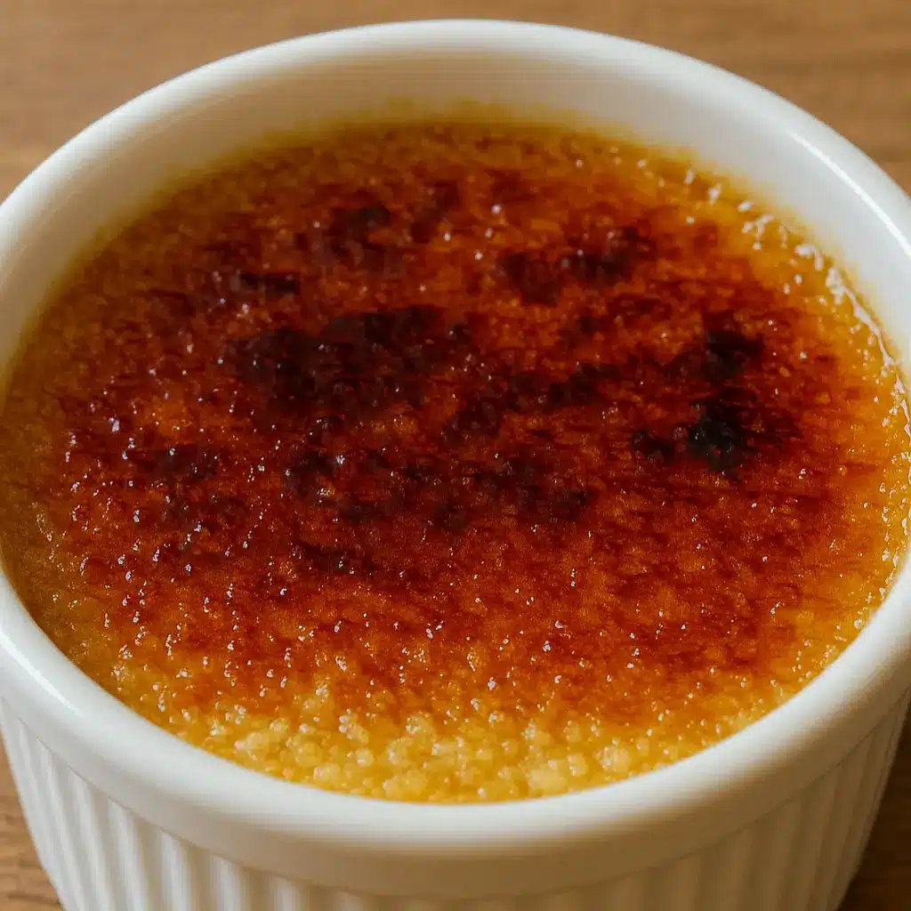 Curdled crème brûlée with grainy custard texture