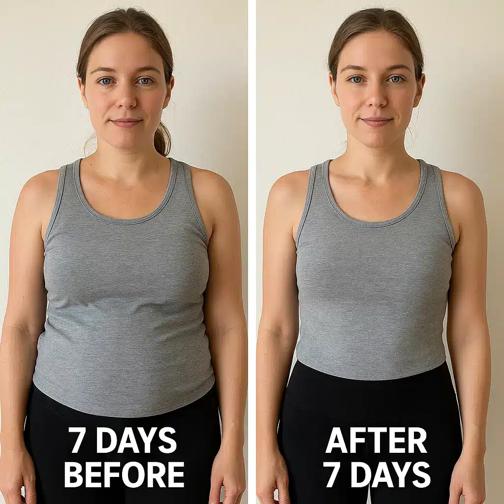 Before and after using the Zepbound natural recipe for weight loss
