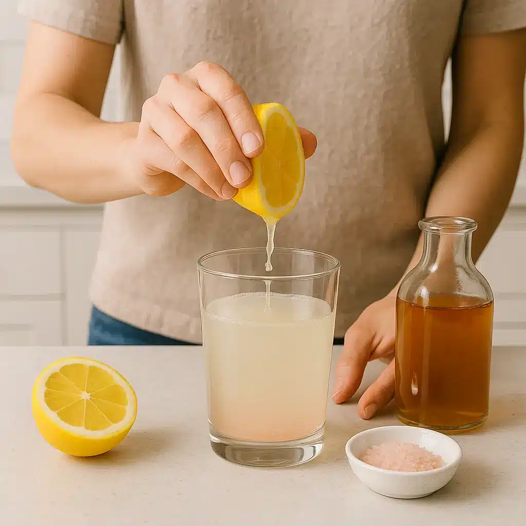 Making pink salt manjaro drink step-by-step