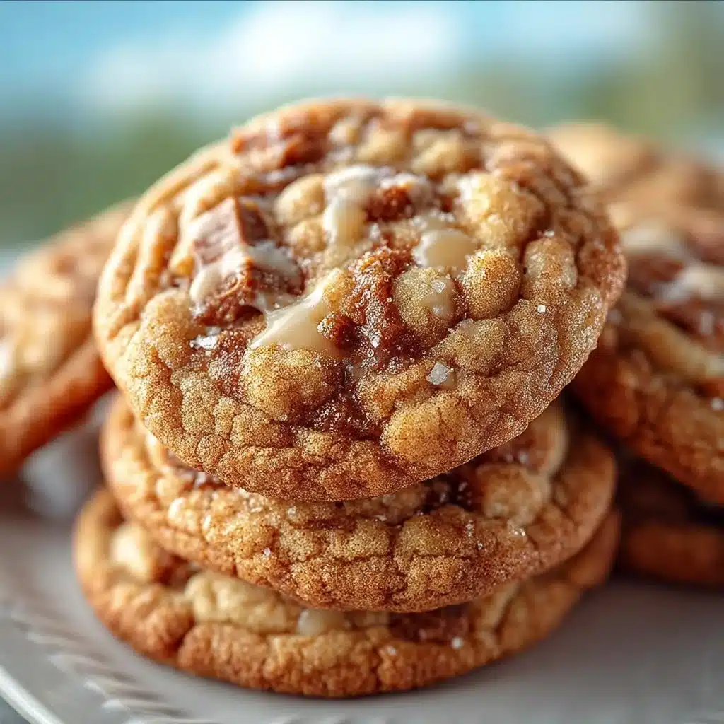 Delicious apple cider cookies topped with cinnamon and sugar.