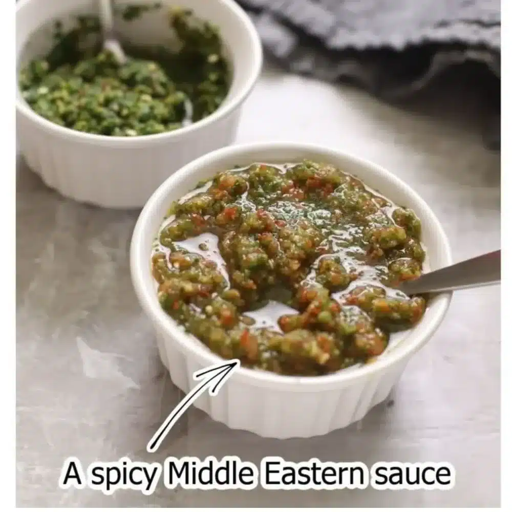 Authentic Zhoug Sauce ingredients and preparation steps