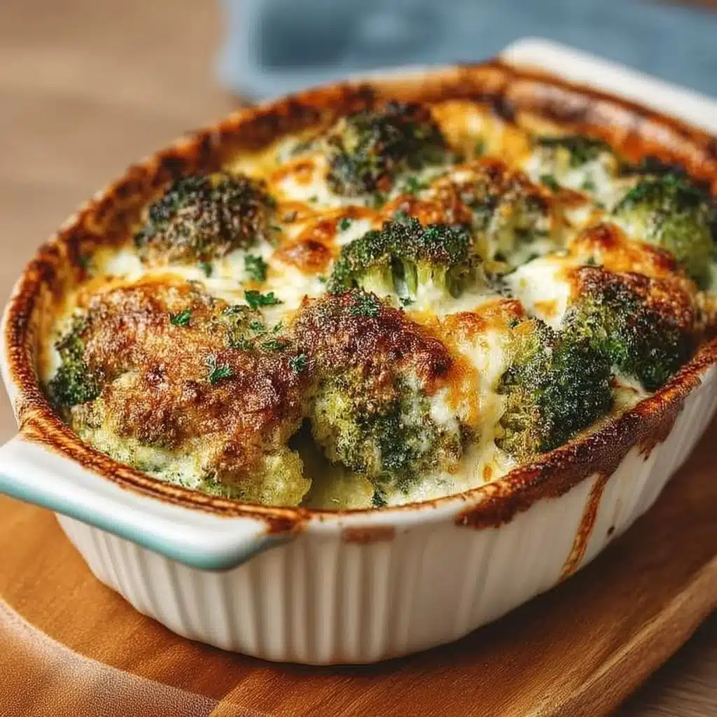 Delicious broccoli cheese casserole baked to perfection with creamy cheese and fresh broccoli