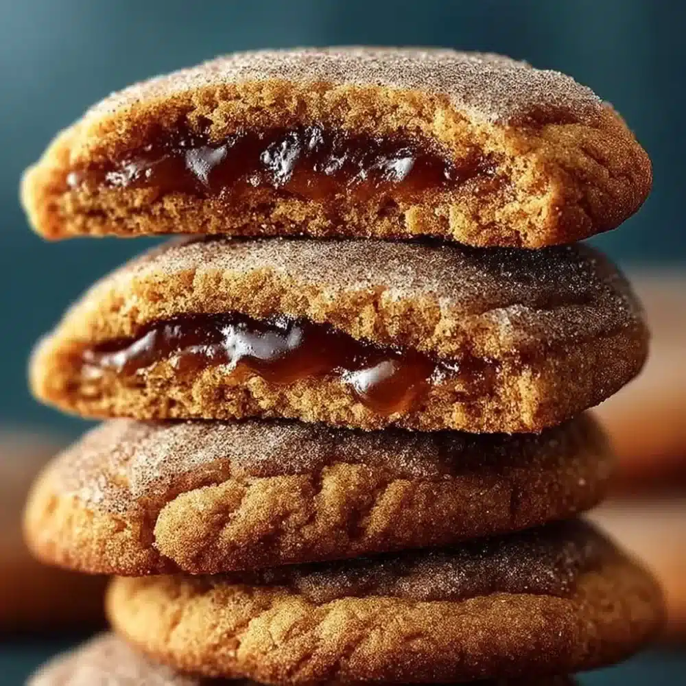 Freshly baked brown sugar cinnamon cookies on a cooling rack.