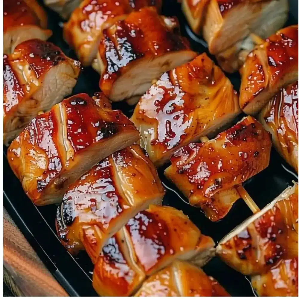 Succulent Char Siu Chicken glazed with sweet and savory barbecue sauce.
