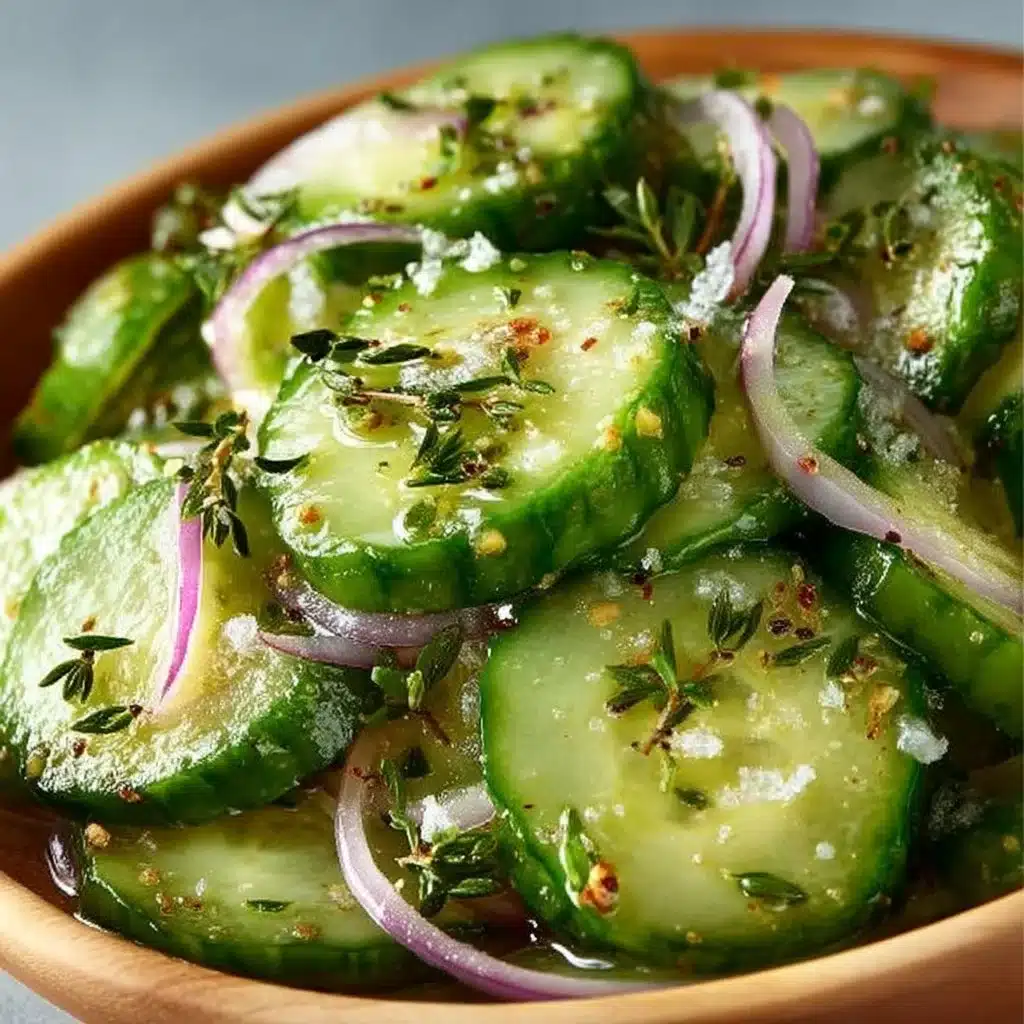 Cucumber salad recipe with three variations for refreshing summer dishes