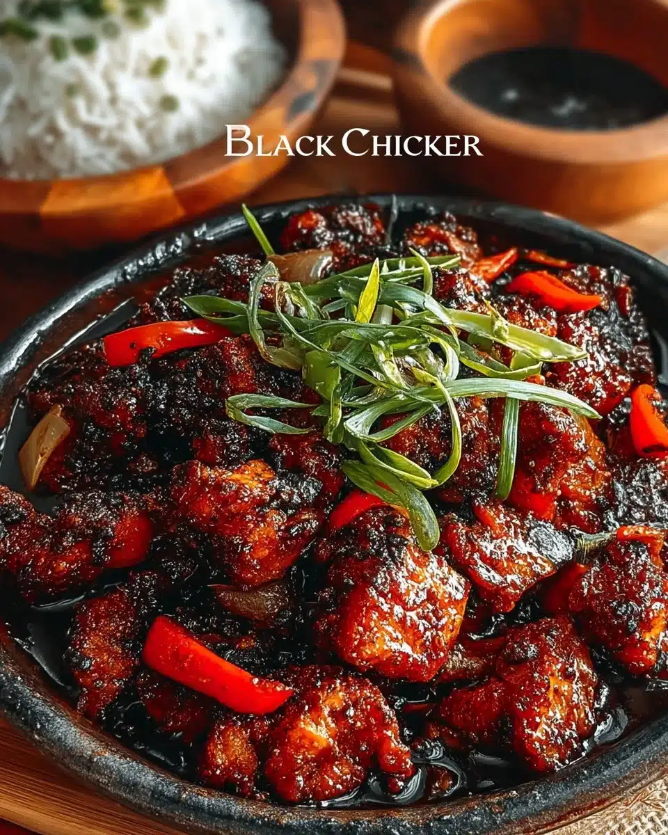 Delicious easy black pepper chicken served on a plate with vegetables