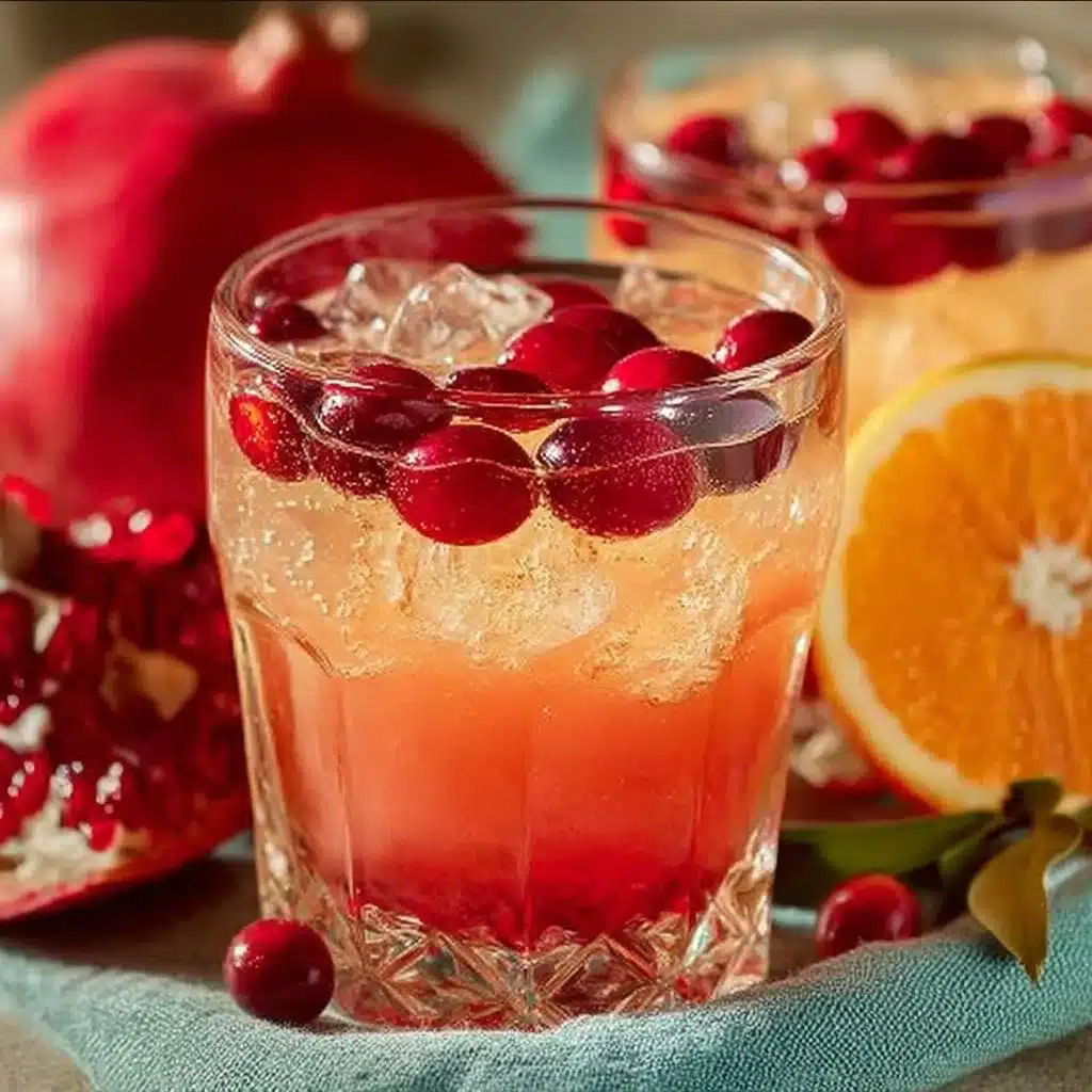 Festive Thanksgiving Punch in a bowl with autumn fruits and spices