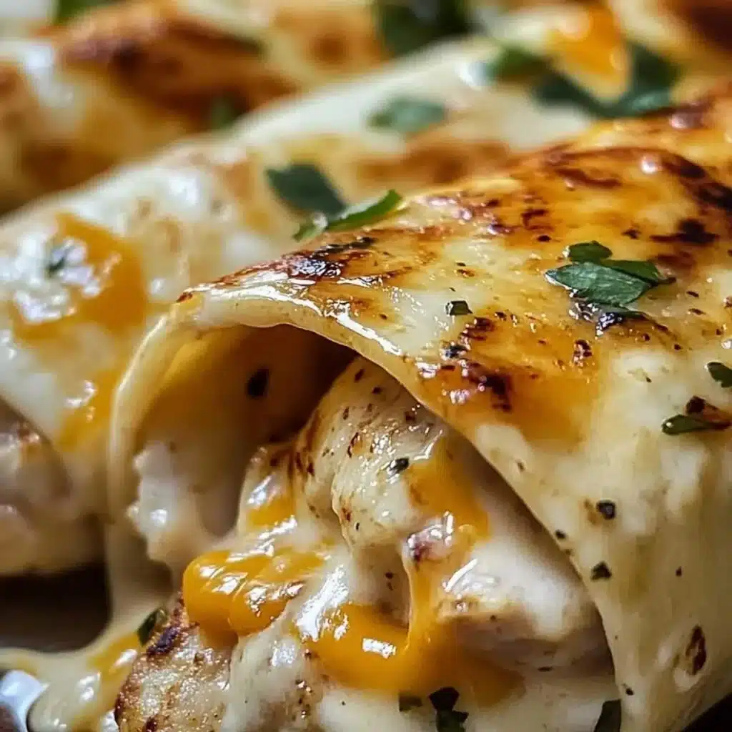 Delicious Garlic Chicken Wraps filled with tender chicken and fresh ingredients