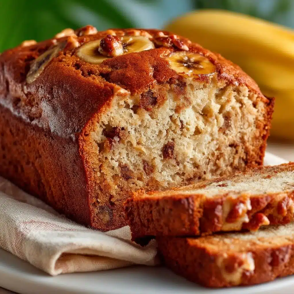 Deliciously moist Hawaiian banana bread loaf with tropical flavors