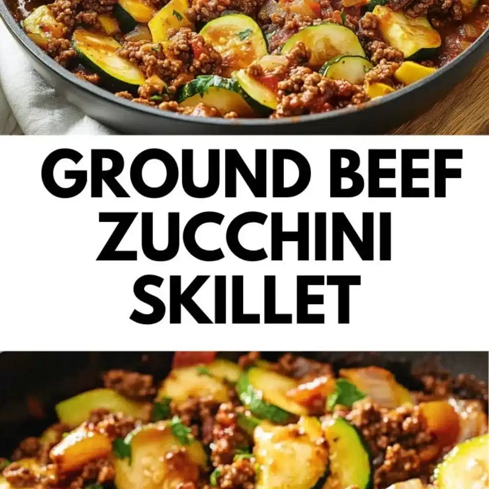 Healthy zucchini beef stir-fry with colorful vegetables on a plate.