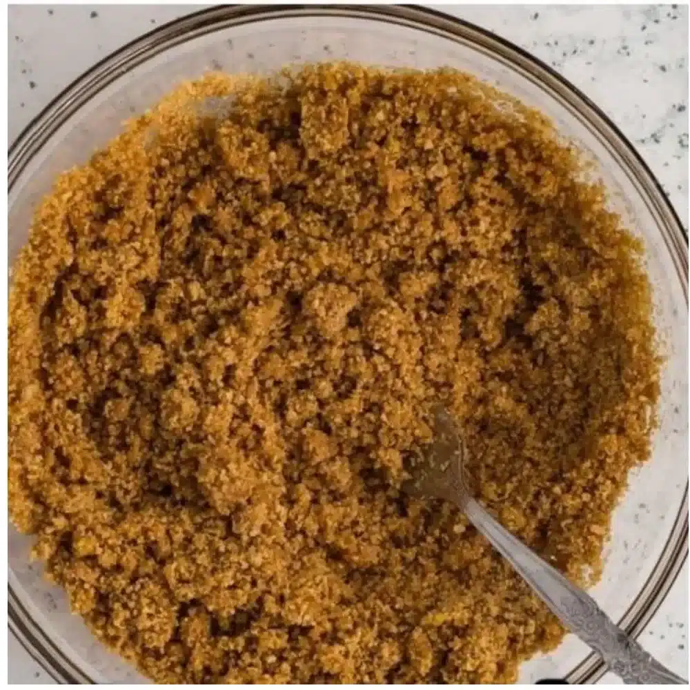 Homemade graham cracker crust prepared for a dessert