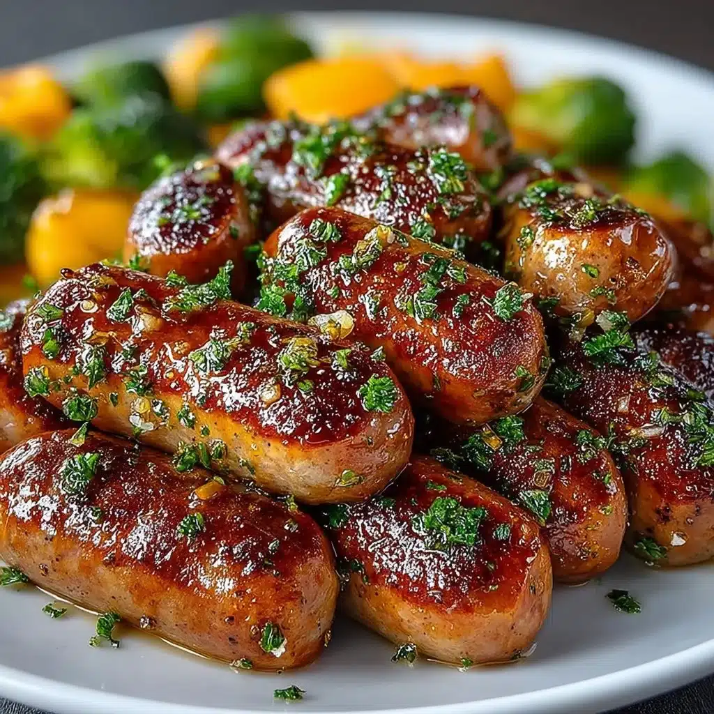 Honey Garlic Sheet Pan Sausage with vegetables for a quick dinner