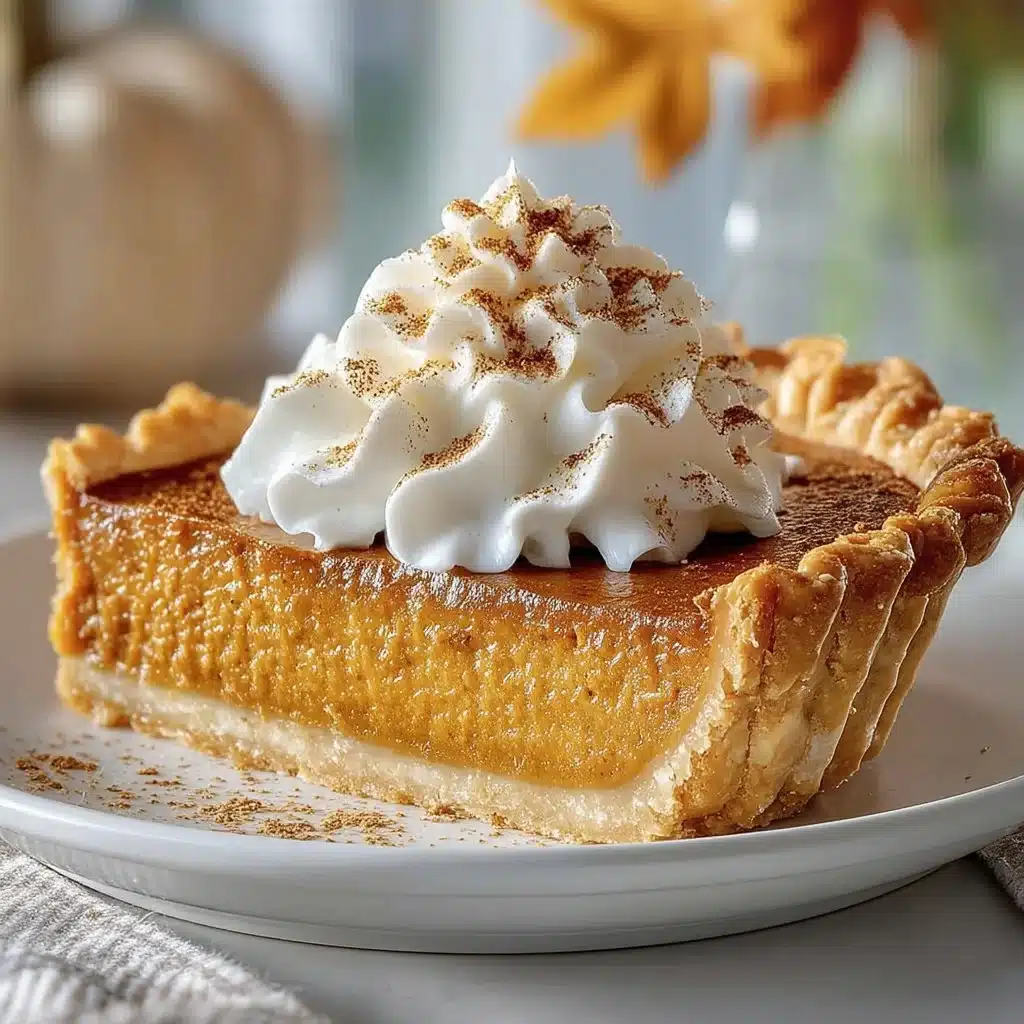 Delicious pumpkin pie made with sweetened condensed milk