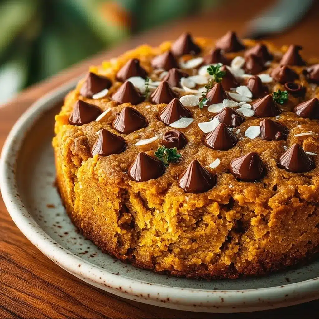 Delicious pumpkin baked oatmeal served in a bowl, topped with nuts and spices.