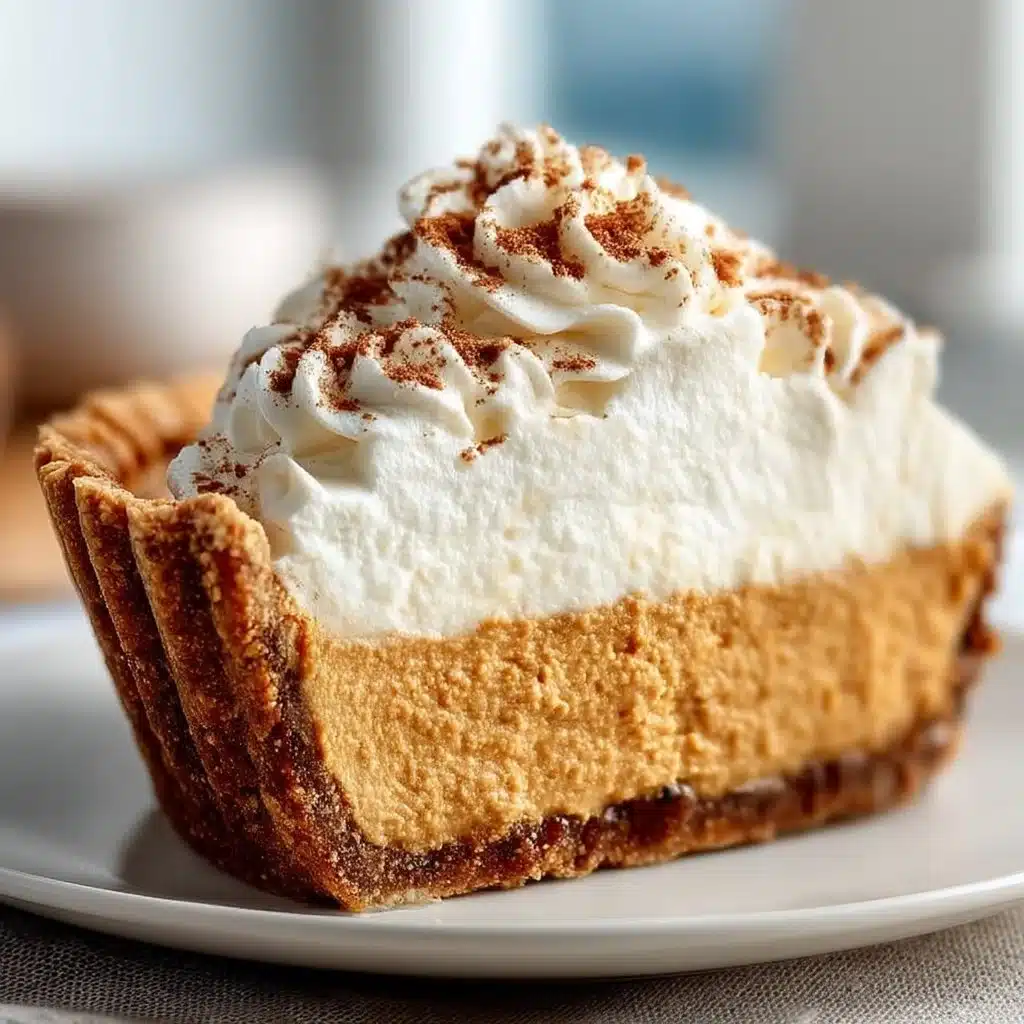 Pumpkin Cream Cheese Pie with a decorative crust and whipped cream on top