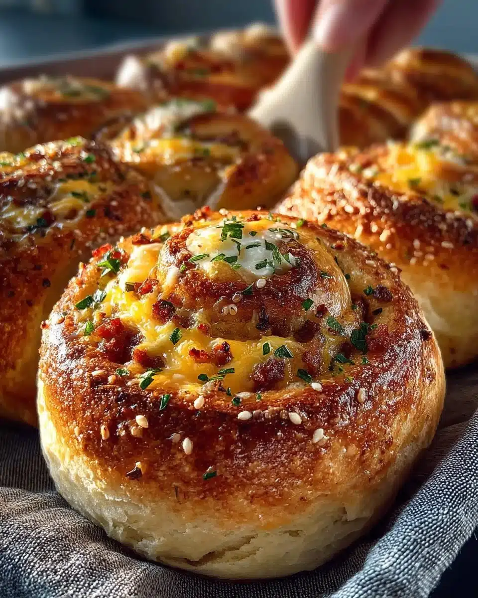 Delicious savory breakfast rolls freshly baked for a perfect morning meal
