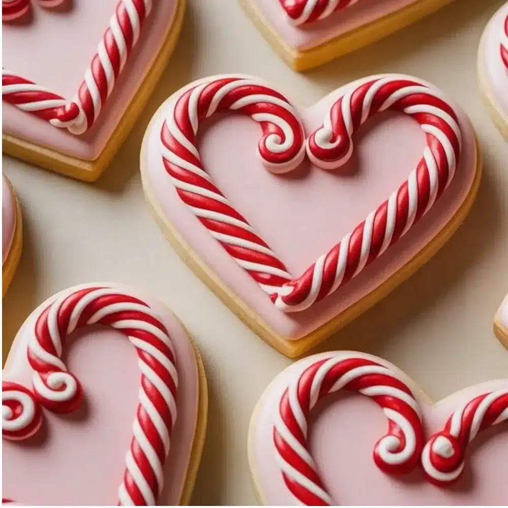 Beautifully decorated flower cookies with colorful icing and designs