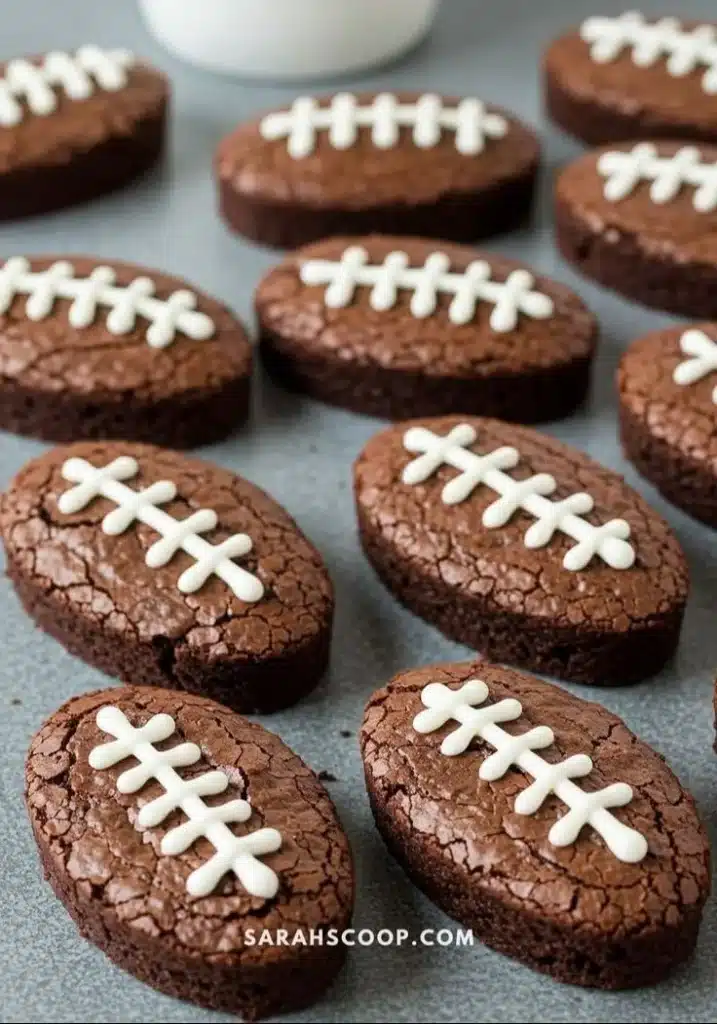 Variety of football-themed snacks for game day parties