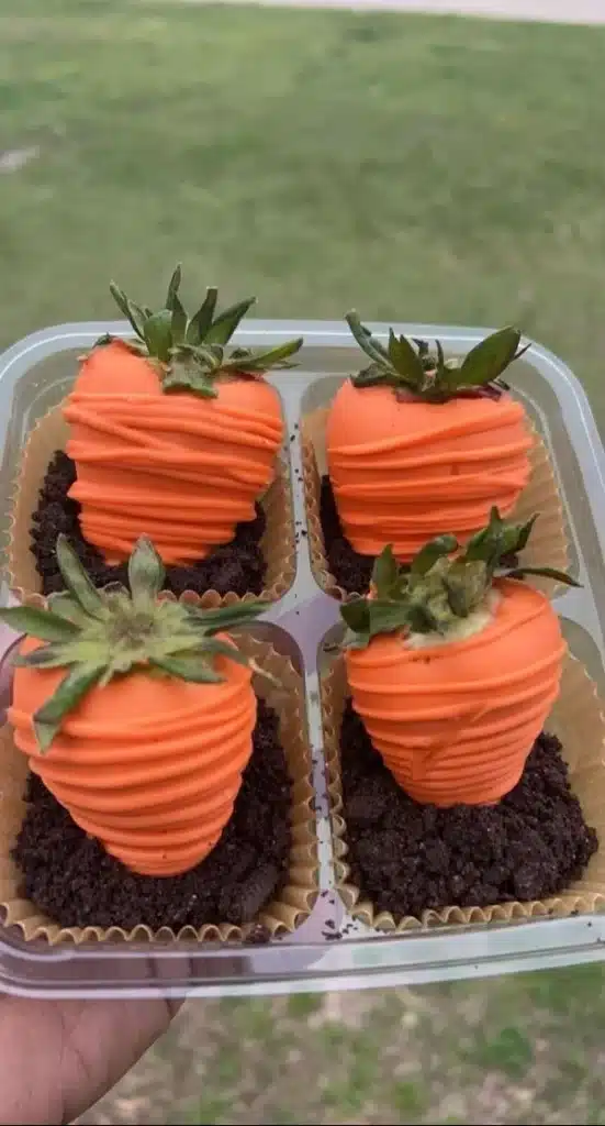 Carrot strawberries showcasing vibrant colors and fresh produce