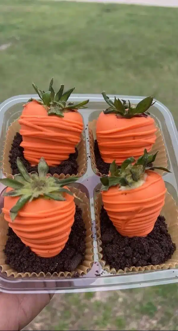 Carrot strawberries showcasing vibrant colors and fresh produce