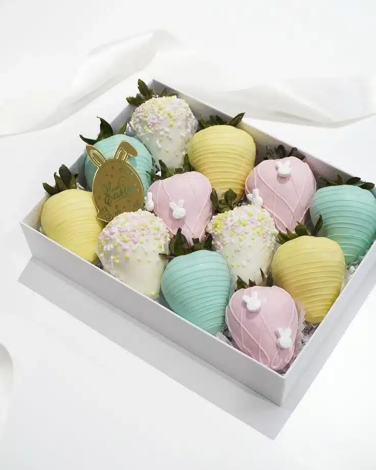 Delicious chocolate-covered strawberries on a white plate