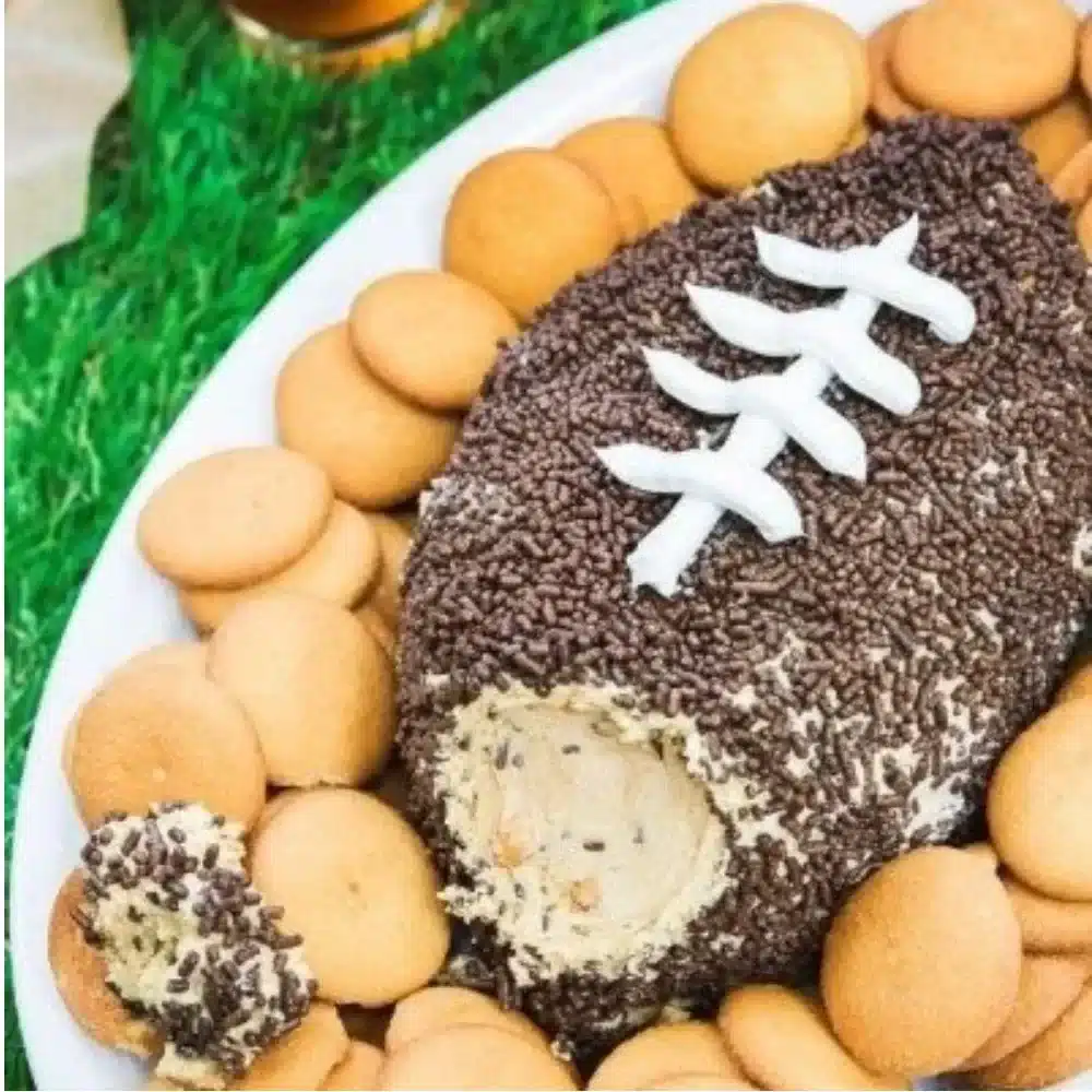 Delicious game day foods for a Super Bowl party spread.
