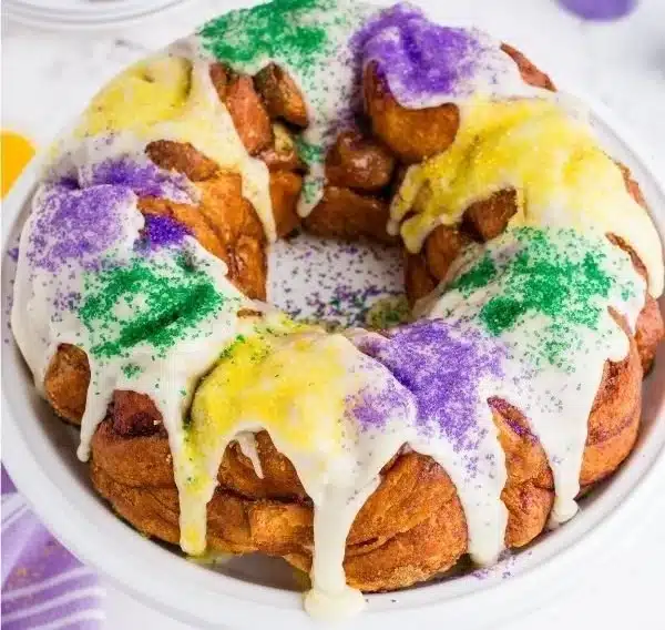 Delicious easy homemade King Cake for celebrations