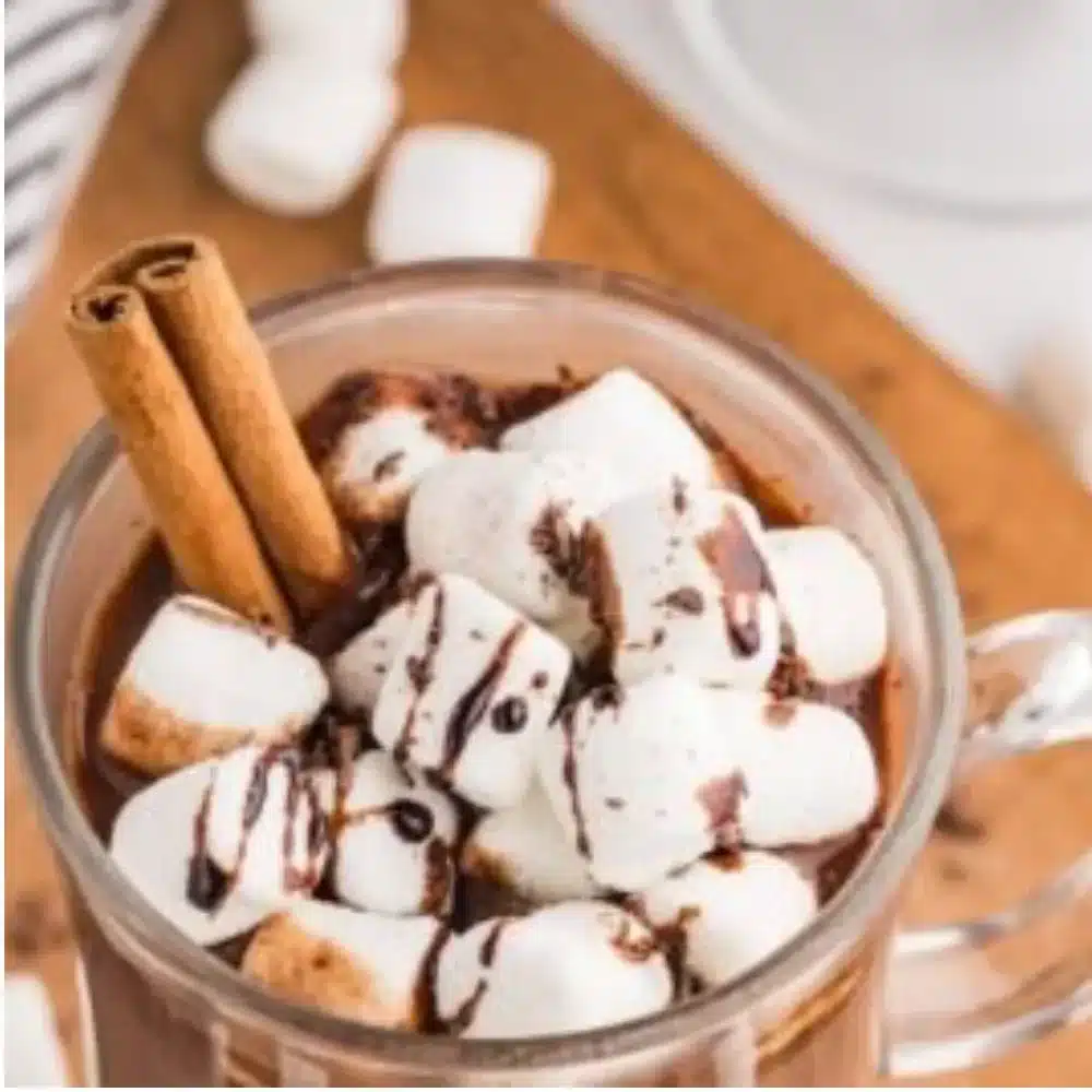 Easy slow cooker hot chocolate recipe for serving large groups.