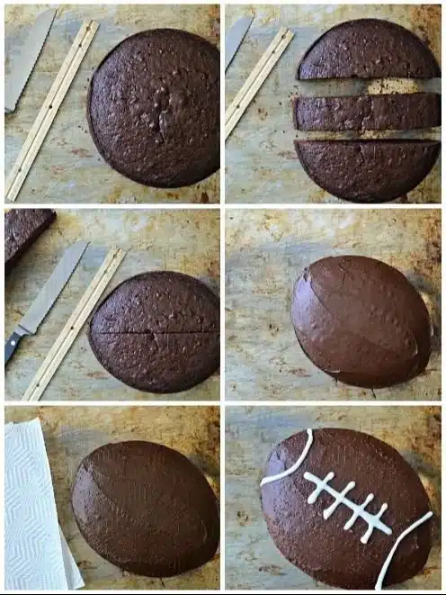 Delicious football cake decorated for a sports-themed celebration