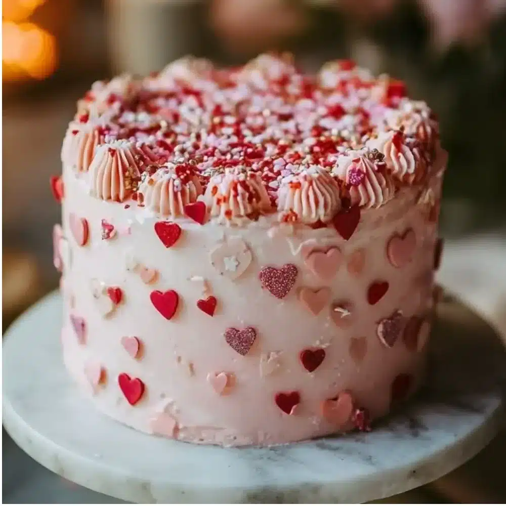 Deliciously decorated Galentine's Day Cake for celebrating friendship.