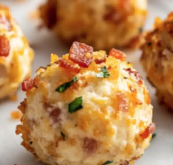 Mini Bacon Ranch Cheeseballs for a delicious appetizer or snack
