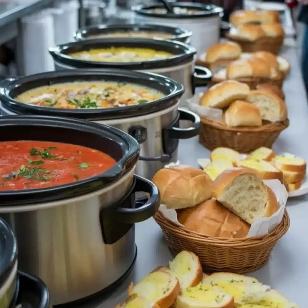 Diverse non-traditional Christmas dinner options on a festive table setting