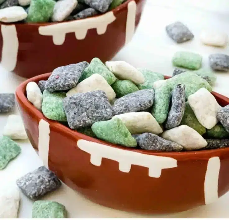 Philadelphia Eagles themed Puppy Chow snack for dogs