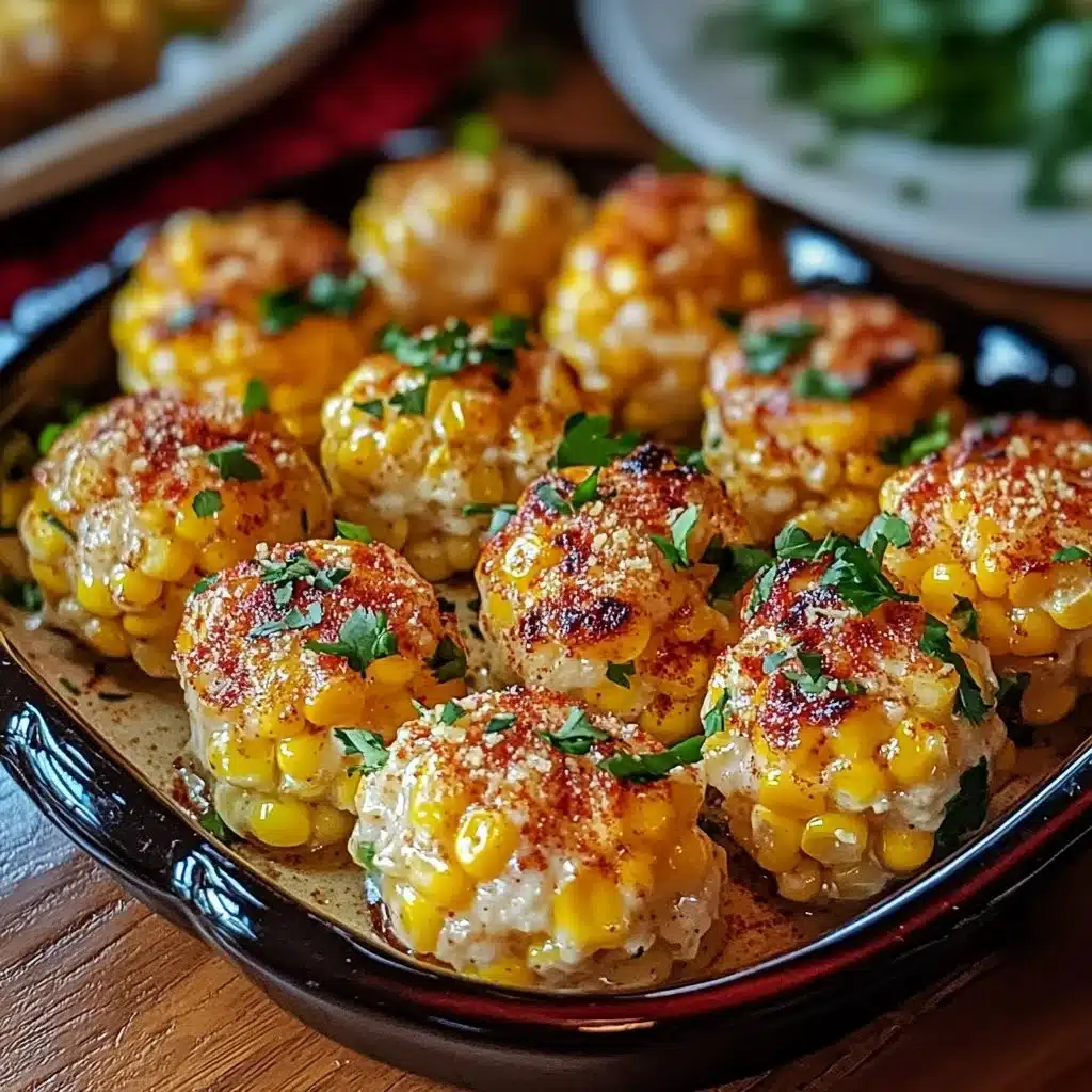 Delicious spicy Mexican corn bites served as a tasty appetizer