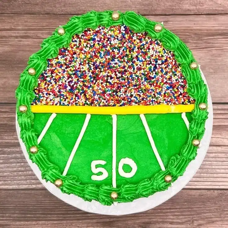 Delicious Stadium Cake decorated like a sports field for celebrations