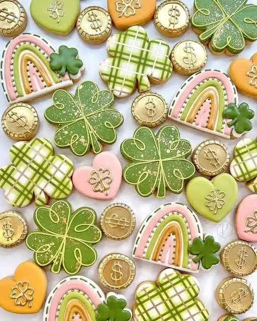 St. Patrick's Day cookies decorated with royal icing by Andi Kirkegaard.