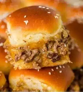 Delicious cheeseburger sliders served on a platter for a party