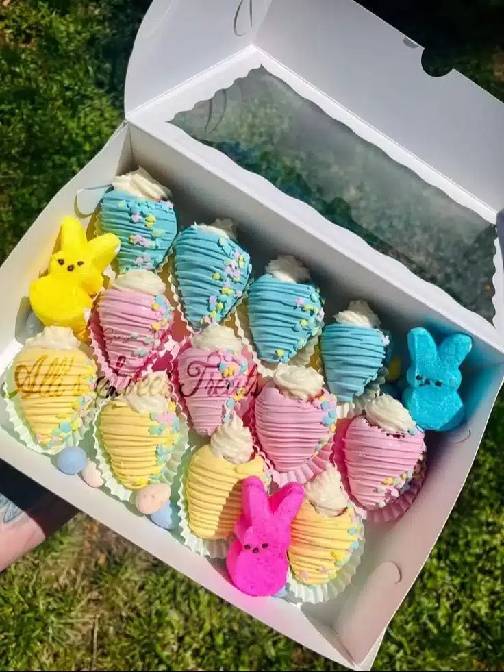 Delicious cheesecake stuffed berries served on a plate, showcasing a delightful dessert.