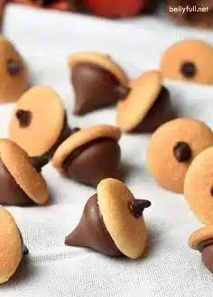 Delicious Chocolate Acorns decorated for fall celebrations