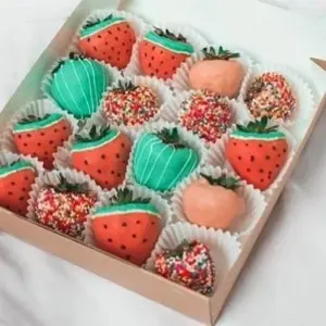 A beautiful bouquet of chocolate covered strawberries for gifting or celebrating.