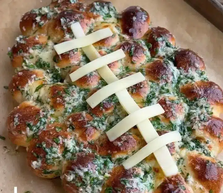 Crunchy football-shaped cheesy snacks for game day gatherings