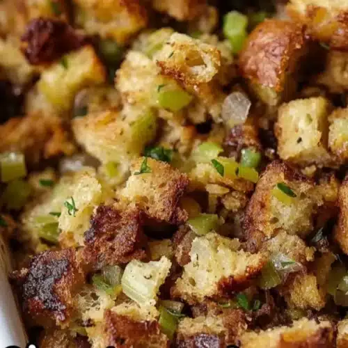 Delicious Grandma's Thanksgiving stuffing recipe with herbs and spices