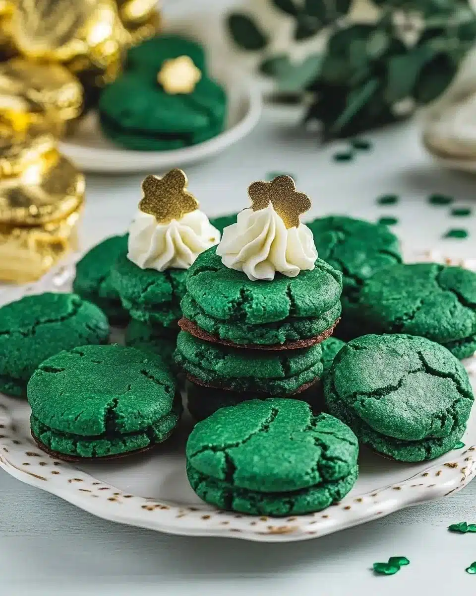 Deliciously festive Green Velvet Cookies ready for a celebration