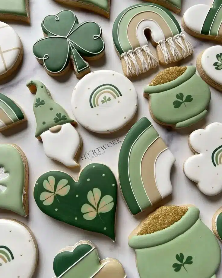 Happy Saint Patrick's Day celebration with festive decorations and food.