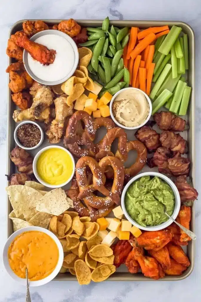 Delicious Game Day Food featuring charcuterie and appetizers for sports events.