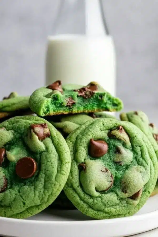 Delicious green St. Patrick's Day desserts displayed on a festive table.