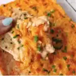 Vegetarian Cheesy White Bean Buffalo Dip served in a bowl