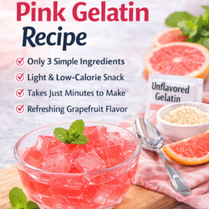 Dr Oz pink gelatin recipe made with grapefruit juice and gelatin – easy 3 ingredient low calorie dessert
